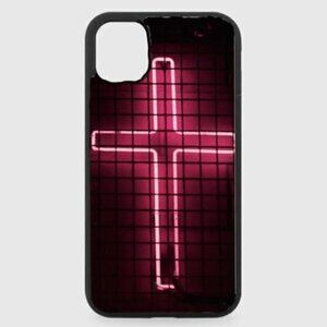 Black Neon Cross Phone Case
